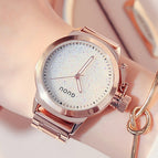 GUOU 8181 Rose Gold Ladies Watch Fashion Women's Watches Stainless Steel Wrist Watches For Women
