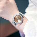 GUOU Watch Fashion Exquisite Quartz Women Watches Top Luxury Band Silver Steel Bracelet Watch Women reloj mujer relogio feminino