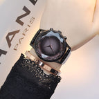 GUOU Watch Women Top Luxury Fashion Quartz Watch Ladies Wristwatch Genuine Leather Diamond Women Watches saat relogio feminino