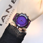 GUOU Watch Women Top Luxury Fashion Quartz Watch Ladies Wristwatch Genuine Leather Diamond Women Watches saat relogio feminino