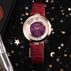 GUOU Watch Women Watches Top Brand Luxury Diamond Women's Watches Fashion Leather Ladies Watch Clock reloj mujer zegarek damski