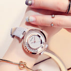 GUOU Watch Women Watches Top Brand Luxury Diamond Women's Watches Fashion Leather Ladies Watch Clock reloj mujer zegarek damski