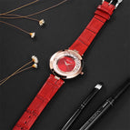 GUOU Watch Women Watches Top Brand Luxury Diamond Women's Watches Fashion Leather Ladies Watch Clock reloj mujer zegarek damski