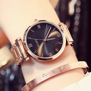 GUOU 8149 Women's Watches Reloj Bracelet Ladies Watch Rose Gold Wome Brand Luxury  fashion simple  quartz  steel band watch