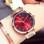 GUOU 8149 Women's Watches Reloj Bracelet Ladies Watch Rose Gold Wome Brand Luxury  fashion simple  quartz  steel band watch