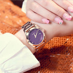 GUOU Women's Watches Business Ladies Watch Rose Gold Bracelet Watch Women Stainless Steel Auto Date Clock relogio feminino saat