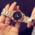 GUOU Women's Watches Business Ladies Watch Rose Gold Bracelet Watch Women Stainless Steel Auto Date Clock relogio feminino saat
