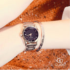 GUOU Women's Watches Business Ladies Watch Rose Gold Bracelet Watch Women Stainless Steel Auto Date Clock relogio feminino saat