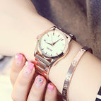 GUOU Women's Watches Business Ladies Watch Rose Gold Bracelet Watch Women Stainless Steel Auto Date Clock relogio feminino saat