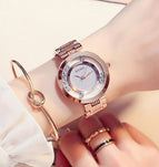 GUOU watches Women Luxury Exquisite Rhinestone Wristwatches Fashion Rose Gold Ladies Watch Full Steel Clock relogio feminino