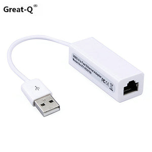 Great-Q  Usb 2.0 Wired Fast NIC network card Usb to RJ45 Network Converter Adapter laptop desktop 9700 chipest