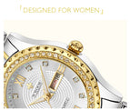WWOOR New diamond Women Bracelet Watches Waterproof Ladies Watch Stainless Steel fashion Dress Quartz Watch Women Reloj Mujer