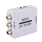 Mini Rca Cvsb Av To Rf Adapter 67.25Mhz 61.25Mhz Video Audio Tv Signal Switcher Box Converter