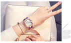 GUOU Women's Watches 2019 Square Fashion zegarek damski Luxury Ladies Bracelet Watches For Women Leather Strap Clock Saati