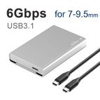 HDD enclosure USB 3.1 Type C SSD case enclosure portable hard drive caddy 6Gbps 2.5'' sata 7-9.5-15mm full aluminum case