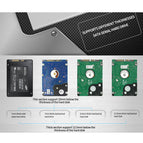 HDD enclosure USB 3.1 Type C SSD case enclosure portable hard drive caddy 6Gbps 2.5'' sata 7-9.5-15mm full aluminum case