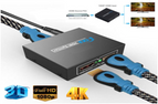 HDMI-compatible 1 in 2 out 1080p 4K 1x2 HDCP Stripper 3D Splitter Power Signal Amplifier