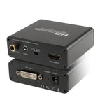 HDMI to DVI New Video Converter Box 1080p Scaler 3.5mm & Coaxial Audio Out for PS3