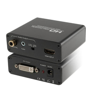 HDMI to DVI New Video Converter Box 1080p Scaler 3.5mm & Coaxial Audio Out for PS3