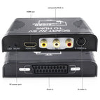 HDmatters S-video composite AV Scart to hdmi converter Switcher S-video+RCA+Scart to HDMI out