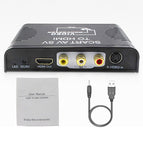 HDmatters S-video composite AV Scart to hdmi converter Switcher S-video+RCA+Scart to HDMI out