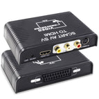 HDmatters S-video composite AV Scart to hdmi converter Switcher S-video+RCA+Scart to HDMI out
