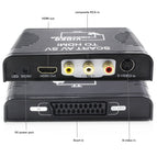 HDmatters S-video composite AV Scart to hdmi converter Switcher S-video+RCA+Scart to HDMI out