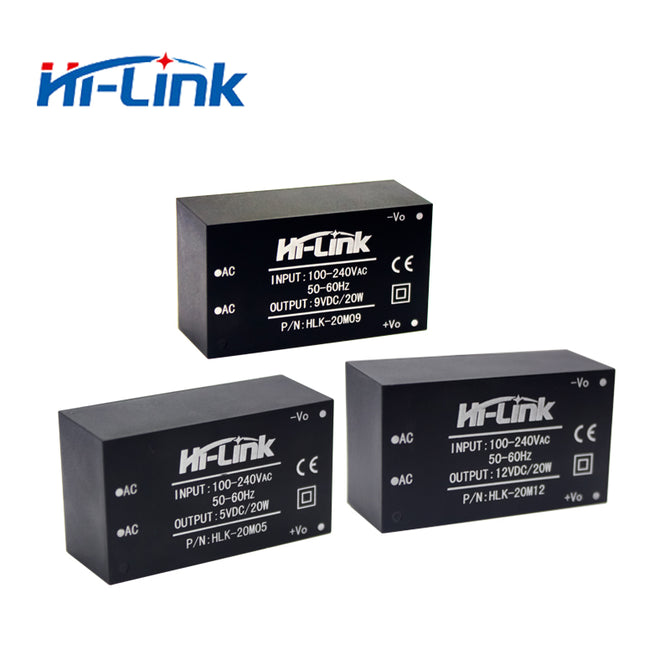 HLK-20M05/20M09/20M12/20M15/20M24 AC DC 220V 5V/9V/12V/15V/24V  isolated switching step down power supply module home automation