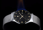 Top Brand Luxury WWOOR Men's Watches Stainless Steel Band Analog Display Quartz Wrist Watch Ultra Thin Dial Fashion Dress Watch