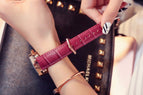 2018 Women Man Lover Square Rose Gold Alloy And Leather Quartz Watch GUOU Luxury Waterproof for Woman Ladies Gilrs Wrist watches