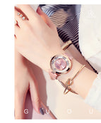 GUOU Brand Leather Analog Watch Women Fashion Casual Quartz Watches Ladies Datejust Wristwatch Hodinky Ceasuri relogio feminino