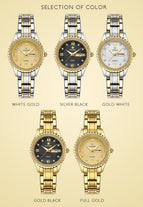 WWOOR New Gold Women Bracelet Watches Waterproof Ladies Watch Stainless Steel Casual Dress Woman Quartz Watch Women Reloj Mujer