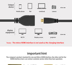 1080P Micro HDMI to HDMI cable hdmi extender Cable Adapter Male to Female Micro HDMI Converter for projector HDTV Gopro TV 15cm