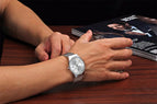 Top Brand Luxury WWOOR Men's Watches Stainless Steel Band Analog Display Quartz Wrist Watch Ultra Thin Dial Fashion Dress Watch