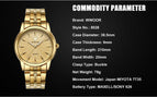 Top Brand Luxury WWOOR Men Waterproof Stainless Steel Casual Gold Quartz Watch Men's Clock Male Sports Watches relogio masculino