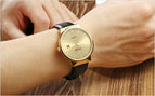 WWOOR Men's Watch Brand Luxury Waterproof Analog Quartz Clock Male Leather Belt Casual Sports Watches Men Blue relogio masculino