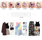 High Quality Hot Sales Women Rolling Drill Watches Luxury Quicksand Gift Watch Stainless Steel Rhinestone Wristwatches GUOU 8039