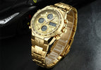 2019 New Luxury Brand WWOOR Men Sport Watches Men's Quartz Digital Analog Clock Man Full Steel Wrist watch relogio masculino BOX