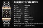 Men Watches Top Brand Luxury WWOOR Gold Black Square Quartz watch men 2019 Waterproof Golden Male Wristwatch Men watches 2019