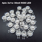 Wholesale 500pcs 1w 3w led chips bulb diode RGB/Red/Yellow/Blue/Green/Cold Whie/Natural White/Warm White Light Source