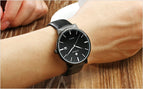 WWOOR Men's Watch Brand Luxury Waterproof Analog Quartz Clock Male Leather Belt Casual Sports Watches Men Blue relogio masculino