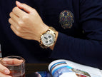 WWOOR All Steel Digital Men's Quartz LED Dual Display Military GOLD Clock Men's Luxury Alarm Waterproof Sports Watches 8019