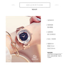 High Quality Hot Sales Women Rolling Drill Watches Luxury Quicksand Gift Watch Stainless Steel Rhinestone Wristwatches GUOU 8039
