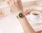 WWOOR New Gold Women Bracelet Watches Waterproof Ladies Watch Stainless Steel Casual Dress Woman Quartz Watch Women Reloj Mujer