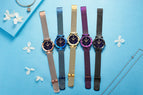 Fashion WWOOR Luxury Stainless Steel Watches Women Quartz Bracelet Watch Ladies Dress Watches Blue Clock relogios Montre Femme