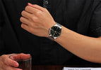 Top Brand Luxury WWOOR Men's Watches Stainless Steel Band Analog Display Quartz Wrist Watch Ultra Thin Dial Fashion Dress Watch
