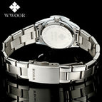 WWOOR Luxury Brand Watches Women's Full Steel Business Casual Wrist Watches Women Date Day Clock Luminous Quartz Watch Reloj