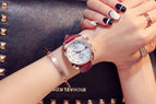 2018 Women Man Lover Square Rose Gold Alloy And Leather Quartz Watch GUOU Luxury Waterproof for Woman Ladies Gilrs Wrist watches