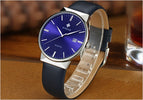WWOOR Men's Watch Brand Luxury Waterproof Analog Quartz Clock Male Leather Belt Casual Sports Watches Men Blue relogio masculino