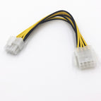 8 pin ATX 12V CPU EPS P4 Power Extension Cable 8pin 18cm Extend Cable Wire 18AWG Power Supply for Bitcoin Miner Mining Machine